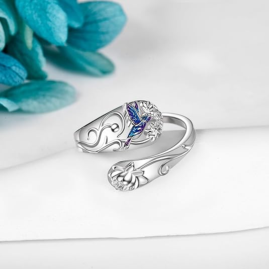 Matrix Crystal Ring , Round Cut, Prong Setting, Rhodium Finish - Image 2