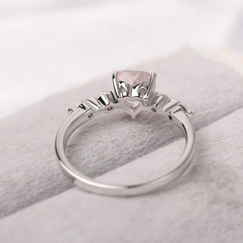 Natural Gemstone Rings Sterling Silver Engagement Rings for Women - Image 4