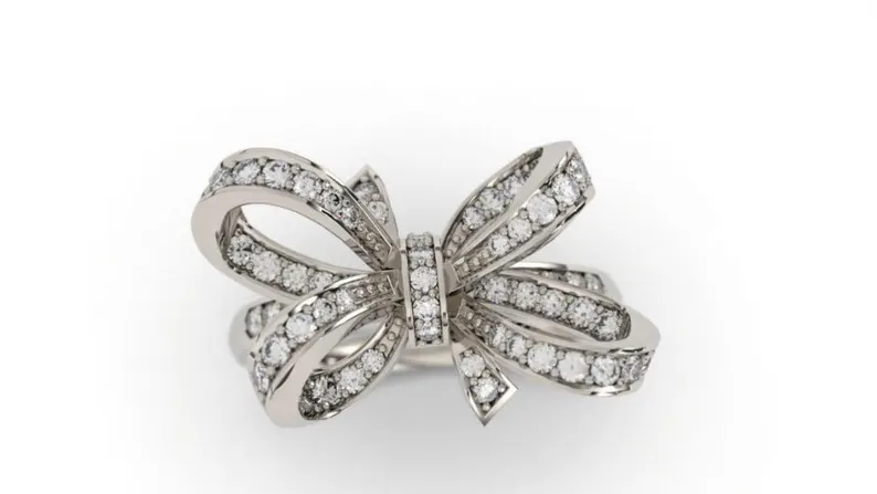 Essentials 10K Gold Dainty Bow Ring